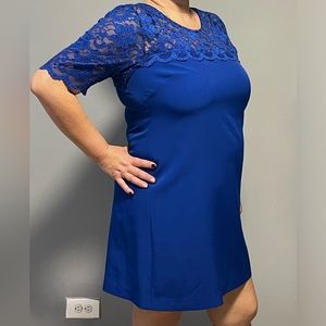 Electric blue midi dress. WORN ONCE/ EXCELLENT CONDITION